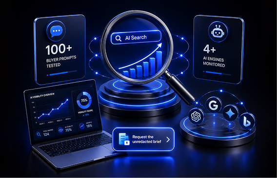 Turning AI visibility into measurable growth. dashboard preview