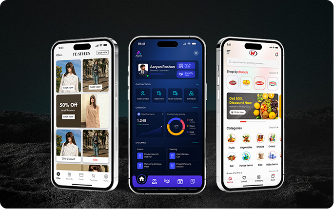 Mobile commerce app built for seamless shopping. dashboard preview